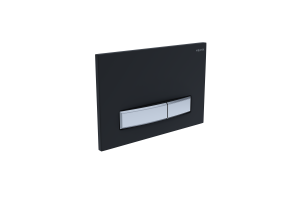 KDI-0000031 (009D-2) Панель смыва Slim Черный матовый (клавиша прямоугольная, хром) НОВИНКА - 2