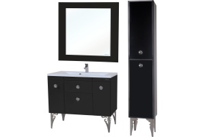 Тумба с раковиной Bellezza Луссо 90 черная - 3