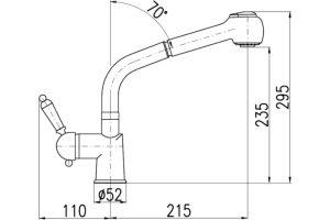  Смеситель для кухни Rav Slezak Labe с вытяжным душем хром - 2