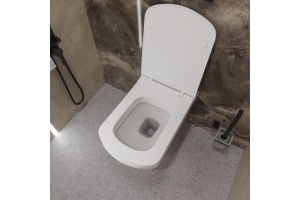 Комплект Унитаз подвесной STWORKI Хальмстад SETK2804-0606-001-1-6000 с микролифтом + Система инсталляции для унитазов STWORKI 510162 с кнопкой смыва 230824 белой - 3