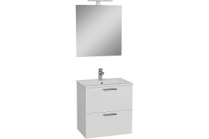 Комплект мебели для ванной Vitra Mia 60 с ящиками белый глянец
