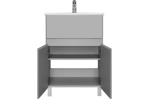 Тумба с раковиной Aquaton Форест 60 серый матовый - 3