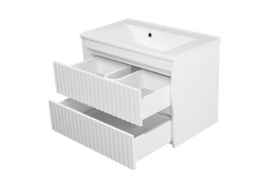 Тумба под раковину Brevita Balaton 80 белый (BAL-06080-01-01П2Я) - 2