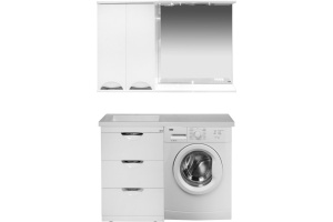 Тумба для комплекта Misty Куба 50 белая, под стиральную машину - 2