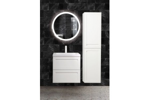 PLATINO  Шкаф подвесной с двумя распашными дверцами, Белый матовый , 400x300x1500, AM-Platino-1500-2A-SO-BM