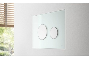 Кнопка смыва TECE Loop 9240651 зеленое стекло, кнопка белая - 3