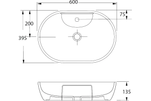 Раковина накладная beWash Bogen 60 белый - 2