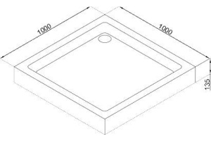 Поддон для душа Black&White Stellar Wind SQ-10H - 3