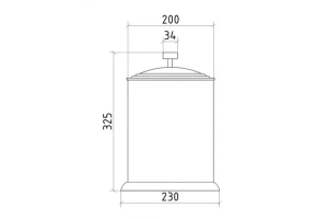 Ведро для мусора Boheme Royale Cristal бронза с черными кристаллами Preciosa - 2