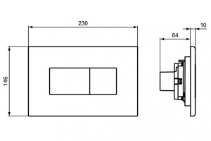 Клавиша смыва Ideal Standard Solea черный матовый - 3