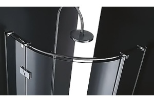 Душевой уголок Cezares Bergamo 90х90 хром стекло прозрачное - 2