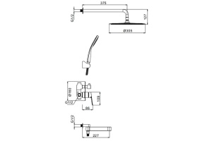 Душевой комплект Gappo G7199-30 - 2