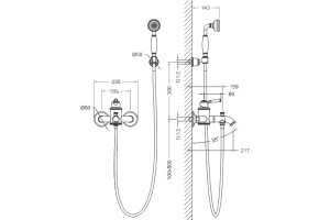 Смеситель Timo Arisa для ванны с душем 5314/03Y - 3