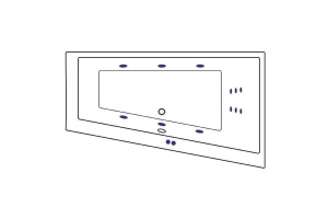 Акриловая ванна Excellent Sfera 170х100 правая белая бронза с гидромассажем - 2