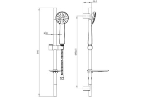 Душевой гарнитур Milardo 3401F60M16 - 2