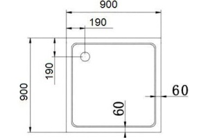 Поддон для душа Cezares Tray квадратный 90, акриловый, без сифона - 2
