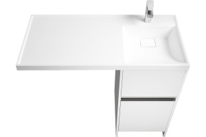 Тумба с раковиной AQUATON Лондри 105 R, под стиральную машину - 2