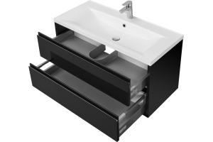 Тумба под раковину Aquaton Римини 80 черный глянец - 3