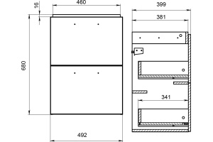 Тумба для комплекта Cersanit Melar 50 - 3