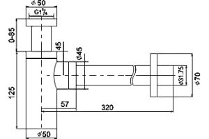 Сифон для раковины Boheme 609-NB nickel brush - 2