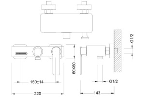 Смеситель для ванны с душем Timo Torne 4314/00Y хром - 3