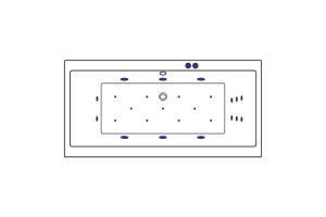 Акриловая ванна Excellent Pryzmat Slim 170x75 белая бронза с гидромассажем - 2