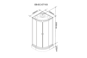 Душевая кабина Parly Effect 100х100 белая стекло матовое - 3