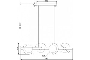 Подвесная люстра Freya Sepia FR5391PL-04CFL - 3