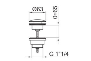 Webert AC0405015 Донный клапан клик-клак 1 1/4