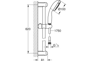 Душевой гарнитур Grohe Tempesta New 27644001 - 2