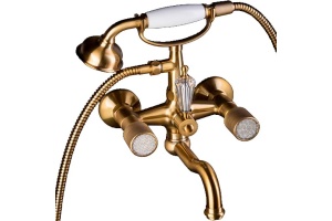 Смеситель для ванны Boheme Royal Cristal бронза с переключателем Swarovski