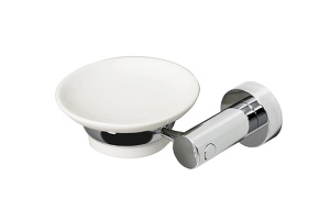 Мыльница с держателем Wasserkraft хром - белый
