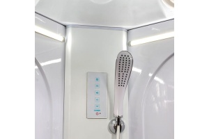 Душевая кабина Deto L 120х80 с гидромассажем, хром (L520LLED+GM) - 3