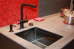 Мойка кухонная Omoikiri Taki 38-U/IF-GM вороненая сталь - 2