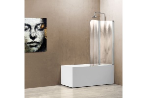 Шторка на ванну Vincea VSB-12114CH-R 114 см, R, профиль хром, стекло шиншилла