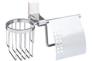 Держатель туалетной бумаги Wasserkraft Leine White K-5059White с держателем освежителя воздуха