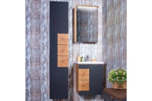 Мебель для ванной Бриклаер Фостер 50 дуб золотой, антрацит