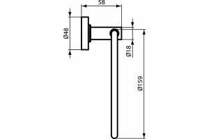 Полотенцедержатель Ideal Standard IOM черный матовый - 2
