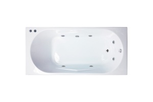 Ванна акриловая Royal Bath Tudor Standart 170х75 с гидромассажем белый