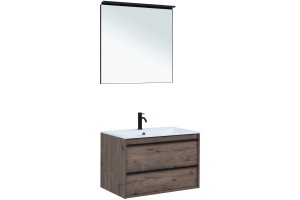 Тумба с раковиной Aquanet Lino 80 дуб веллингтон - 2