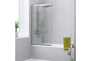Шторка на ванну Wasserkraft Main 80х140 профиль хром стекло прозрачное - 2