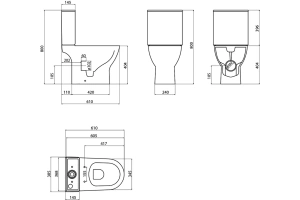 Чаша для унитаза-компакта BelBagno Lounge белый - 3