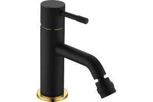 Смеситель для биде Boheme Uno черный, золото (466-BG)