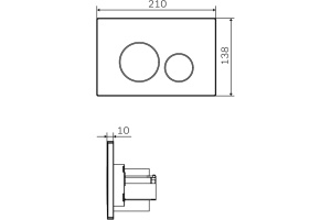 Кнопка смыва AM.PM Pro L черная матовая - 2