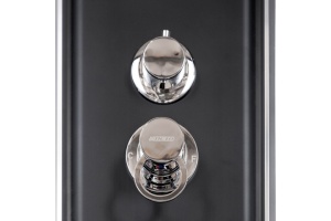 Душевая кабина Deto BM 100х100 с подсветкой и гидромассажем, хром (BM4510LED+GMBLACK) - 3