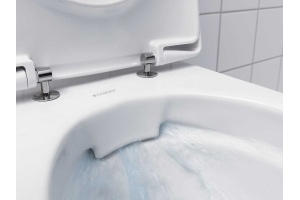 500.685.01.1 SMYLE SQUARE Унитаз подвесной безободковый с сиденьем тонкое, микролифт, быстросъемное - 2