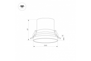 Встраиваемый светодиодный светильник Arlight MS-Volcano-Built-R65-6W Day4000 035442 - 2