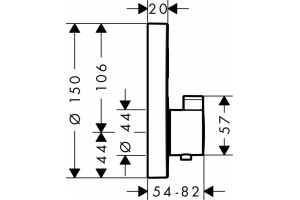 Термостат Hansgrohe ShowerSelect S 15744000 для душа - 2