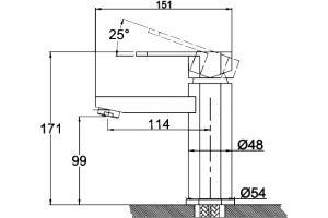 Смеситель Kaiser Sonat 34011-2 для раковины, черный мрамор - 2