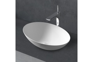 Раковина накладная Abber Stein 50х35 белый матовый